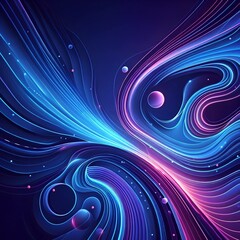 Abstract blue and purple liquid wavy shapes futuristic.