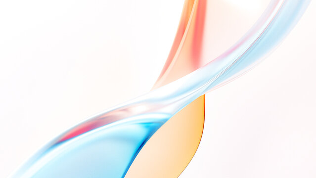 Abstract 3D background bright glass colorful gradient fluid wave render texture