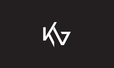 KV, VK, K, V Abstract Letters Logo Monogram