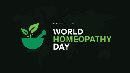 World Homeopathy day April 10th. vector design suitable for templates, greeting cards, banners, posters.