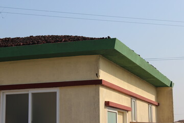 the roof of a rural village in Korea