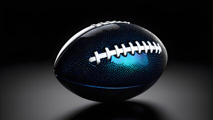 rugby ball on a black background. American football ball - obrazy, fototapety, plakaty