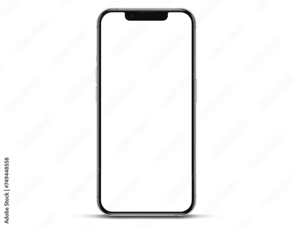 Fototapete 3d realistic high quality smartphone mockup with isolated background. smart phone mockup collection.
