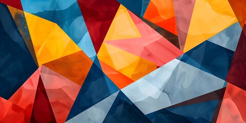 Experience the visual enchantment of an abstract geometric illustration, as it portrays a captivating polygonal background.