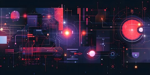 Obraz premium Explore the world of cybersecurity with a visually captivating cyber illustration, portraying an abstract cyber security concept that merges artistic expression with the essence of digital protection.