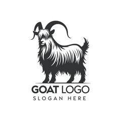 Majestic Goat Illustration for a Brand Logo on a White Background