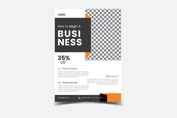 Eye catching modern flyer design, vector template.