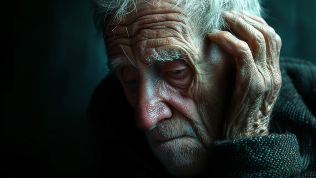 An old man got a headache terribly