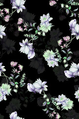 textile design pattern multicolour flower floral design