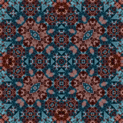 Seamless abstract square pattern. Watercolor and alcohol ink. Author's patterns