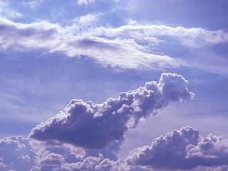 Dramatic sky clouds blue purple cloudscape 