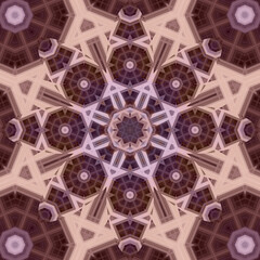 Seamless abstract square pattern. Symmetrical round pattern. Author's patterns.