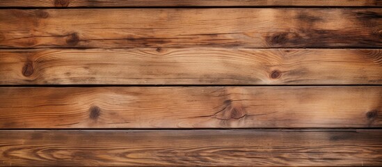 A detailed view of a wooden plank wall, showcasing the natural beauty of the wood texture. The individual planks are visible, with varying shades and grain patterns adding character to the wall.