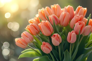tulips in the garden Generative AI