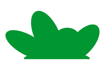 Green silhouettes of grass. Cartoon grass in flat style. Bushes illustration. Vector illustration isolated on white background.