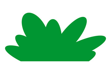 Green silhouettes of grass. Cartoon grass in flat style. Bushes illustration. Vector illustration isolated on white background.