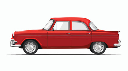 Isolated car red icon Vector illustration