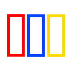 Three colored window 