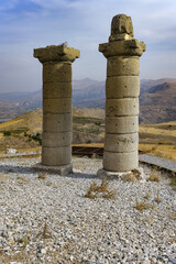 Karakus tumulus, Bull columns, Adiyaman province, Turkey