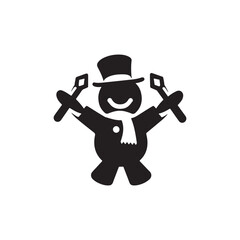 April full icon silhouette vector design. 