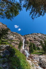 Burkhan-Bulak is the highest (168 meters) waterfall in Kazakhstan, located in the southeast of the country in the Zhetysu region