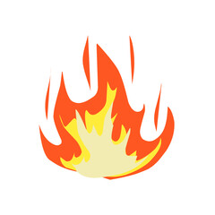 fire flame icons set isolated on white background