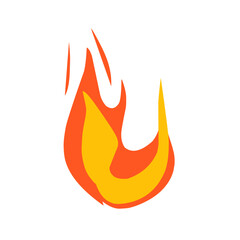 fire flame icons set isolated on white background