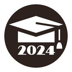 2024 - graduation class of 2024, graduation cap, mortarboard, college hat - 749462907