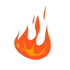 fire flame icons set isolated on white background