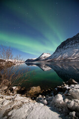 Northern Lights (aurora borealis) in northern Norway