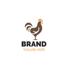 Fototapeta na wymiar Stylized Rooster Logo Design for Modern Branding Solutions