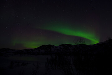 Northern Lights (aurora borealis) in northern Norway