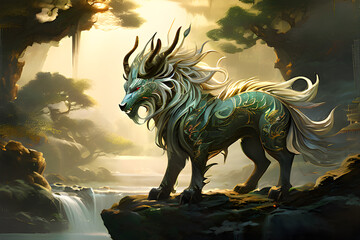Kirin/Qilin (Chinese mythology - auspicious mythical hooved chimerical creature)
Generative AI