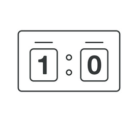 1 goals soccer score. Football scoreboard, goal scorer in the match