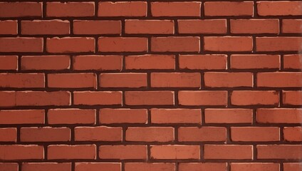 Obraz premium Weathered Red Brick Wall Texture. AI Generated 