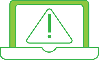 Risk attention,warning sign laptop,pc risk [illustration]