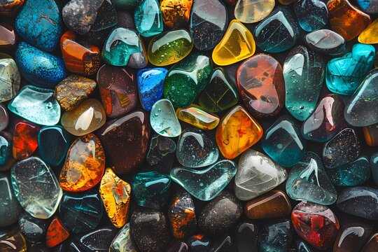 colorful stones background Generative AI
