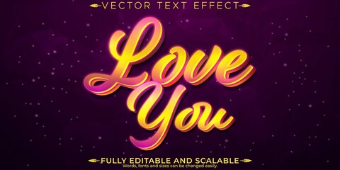 Love Text Effect Editable Romance Pink Text Style