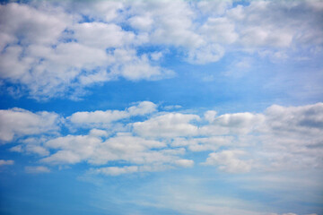 Fototapeta na wymiar Light blue sky with clouds