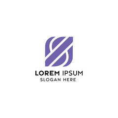 Abstract Purple and White Logo Design for a Modern Brand on a Clean Background