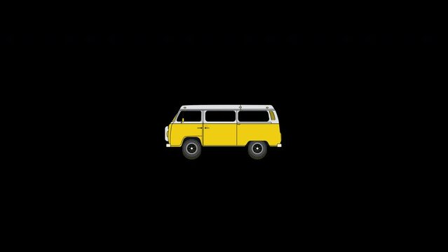 footage 2D Yellow van 