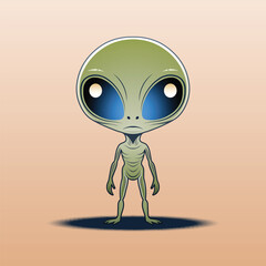 Alien cute cartoon.