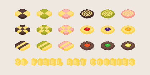 3Dドット絵 クッキーセット