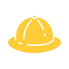 編集可能な小学生の帽子ベクターアイコン