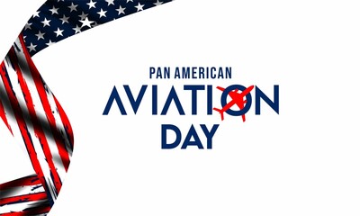 Pan American aviation day theme poster, Suitable for Poster , Banners, campaign and greeting card, flat vector modern illustration