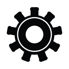 Gear icon vector. Gear sign Isolated on white background. Flat style for graphic design, logo, Web, UI, mobile app. Vector illustration. Eps file 56.
