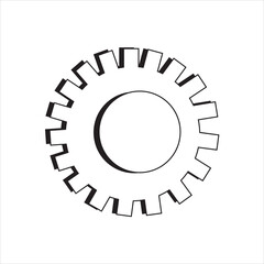 Gear icon vector.Gear sign Isolated on white background. Flat style for graphic design, logo, Web, UI, mobile app, EPS10