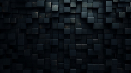 Dark squares abstract background top view, Ai generated image - obrazy, fototapety, plakaty