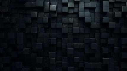 Tuinposter Dark squares abstract background top view, Ai generated image © Trendy Image Two