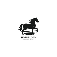 Elegant horse logo with dynamic posture